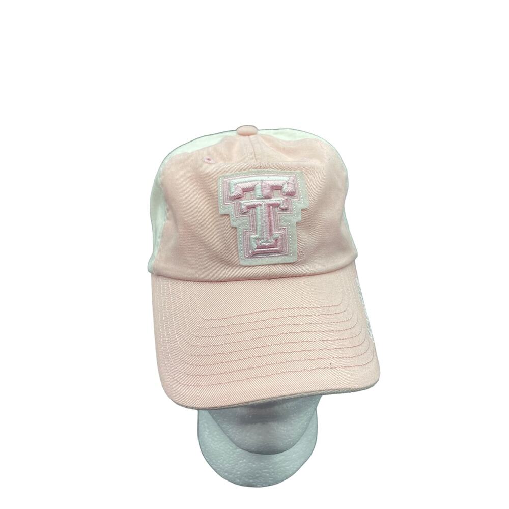 Texas Tech University Hat Pink Womens One Size Red Raiders Lubbock Embroidered